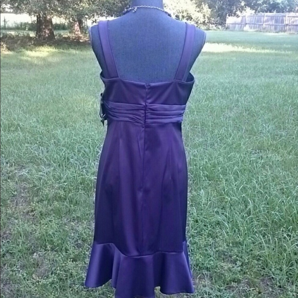 NWT - MADISON LEIGH Dark Purple Evening Dress - Picture 2 of 4